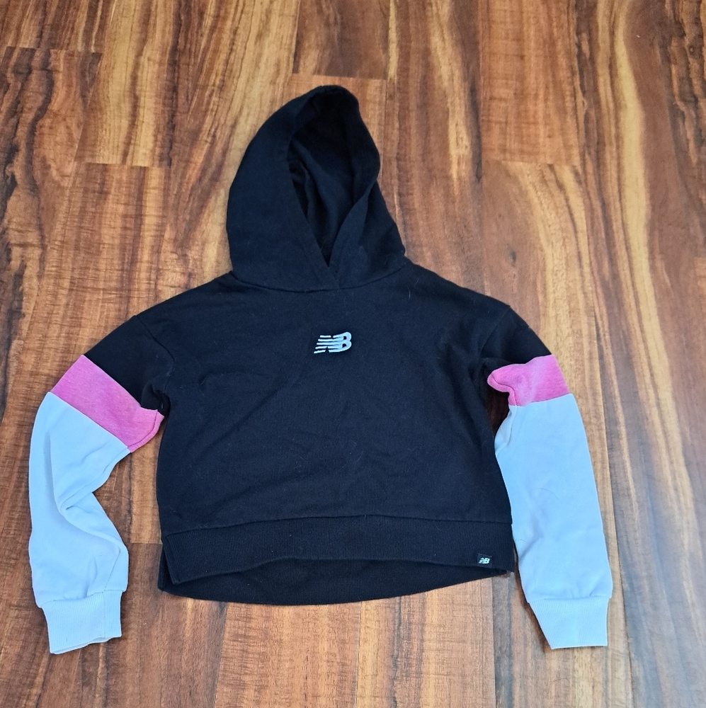 New Balanced Multi-Colored Cropped Hoodie
